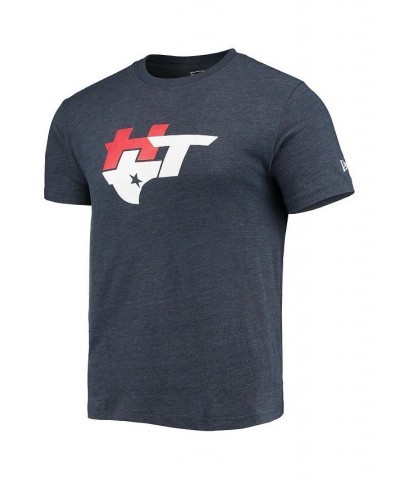 Men's Heathered Navy Houston Texans Alternative Logo Tri-Blend T-shirt $20.64 T-Shirts