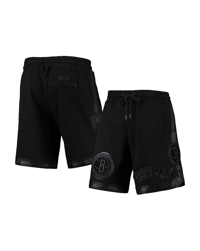 Men's Brooklyn Nets Triple Black Gloss Shorts $35.70 Shorts