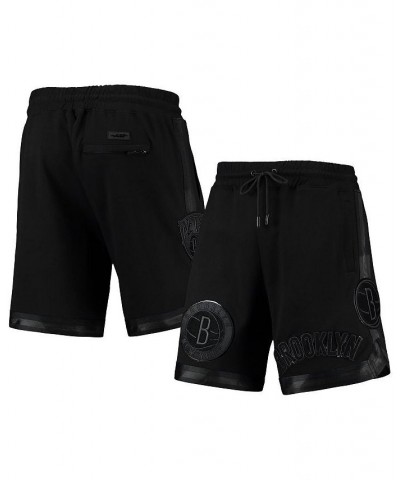 Men's Brooklyn Nets Triple Black Gloss Shorts $35.70 Shorts