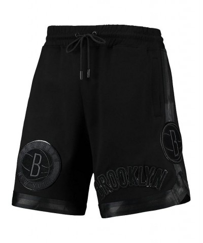 Men's Brooklyn Nets Triple Black Gloss Shorts $35.70 Shorts