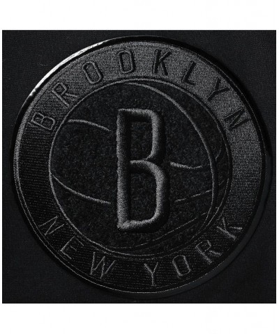 Men's Brooklyn Nets Triple Black Gloss Shorts $35.70 Shorts