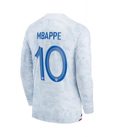 Men's Kylian Mbappe White France National Team 2022/23 Away Breathe Stadium Replica Player Jersey $72.85 Jersey