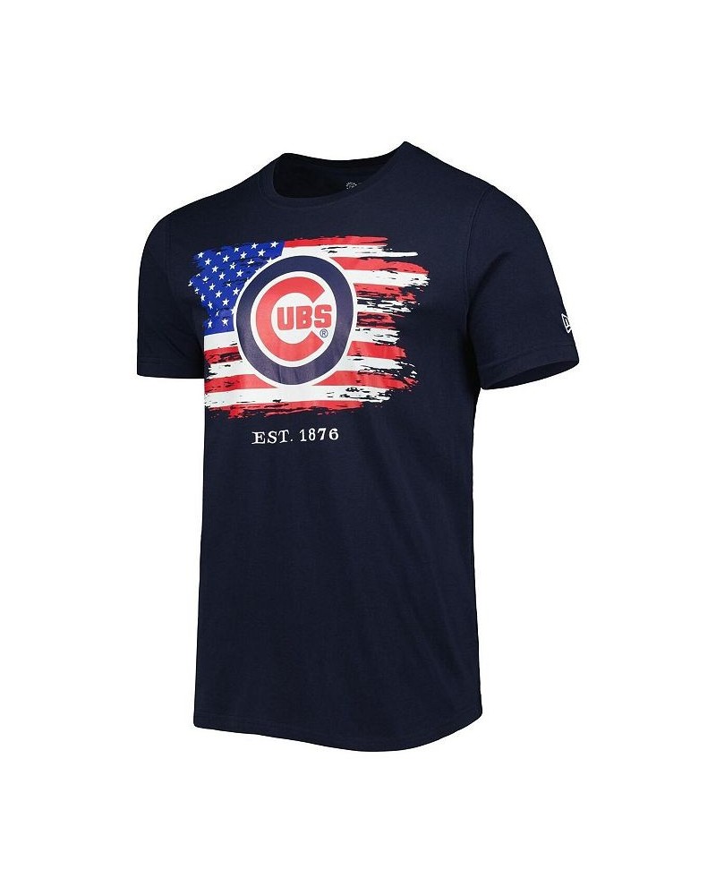 Men's Navy Chicago Cubs 4th of July Jersey T-shirt $22.56 T-Shirts