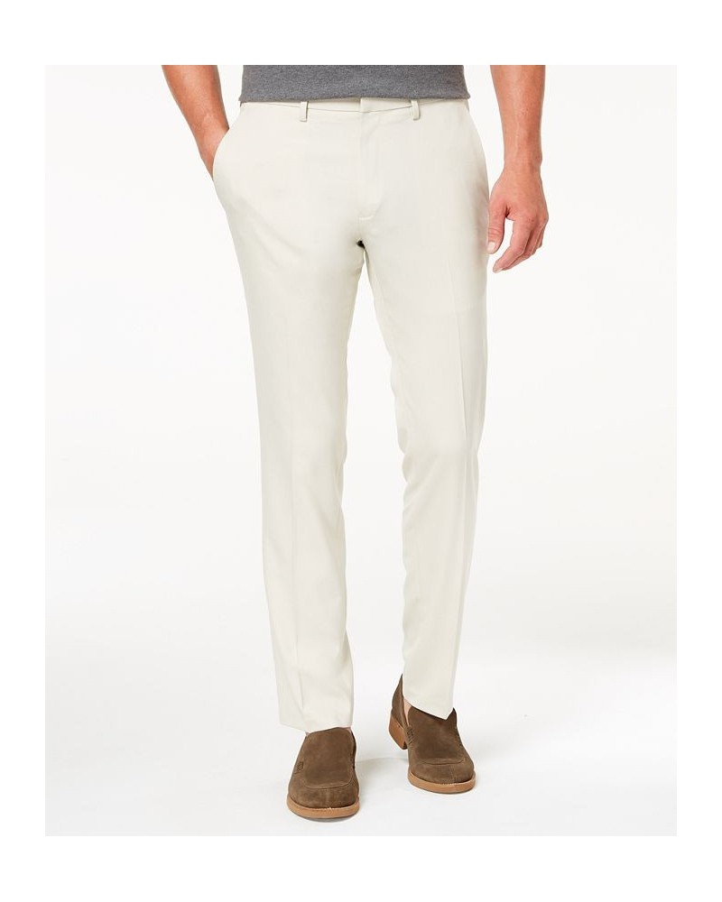 Men's Slim-Fit Stretch Dress Pants Off White $25.43 Pants