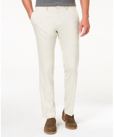 Men's Slim-Fit Stretch Dress Pants Off White $25.43 Pants