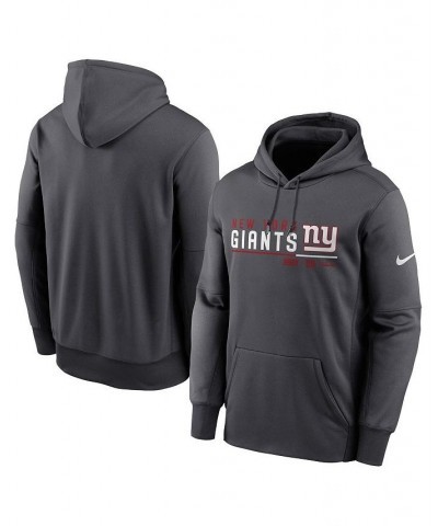 Men's Anthracite New York Giants Prime Logo Name Split Pullover Hoodie $39.60 Sweatshirt