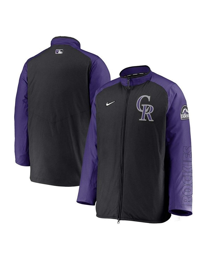 Men's Black Colorado Rockies Authentic Collection Dugout Full-Zip Jacket $81.90 Jackets