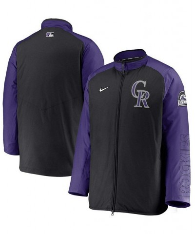 Men's Black Colorado Rockies Authentic Collection Dugout Full-Zip Jacket $81.90 Jackets