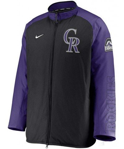 Men's Black Colorado Rockies Authentic Collection Dugout Full-Zip Jacket $81.90 Jackets