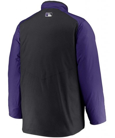 Men's Black Colorado Rockies Authentic Collection Dugout Full-Zip Jacket $81.90 Jackets