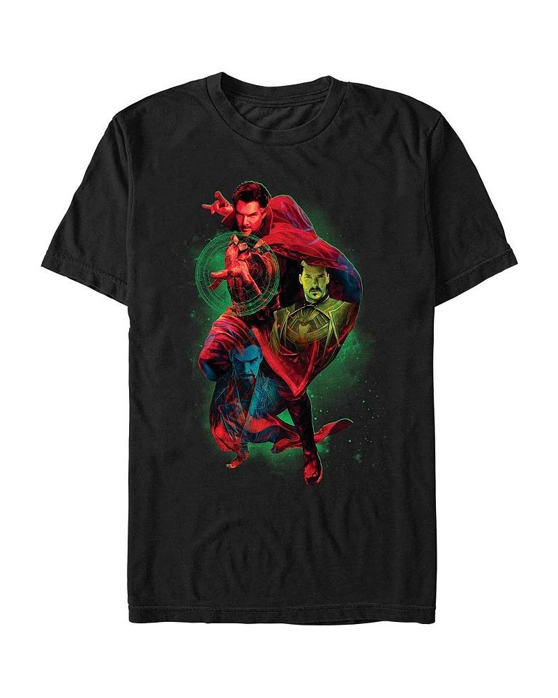 Men's Likeness Doctor Strange Movie 2 Trio Fade Short Sleeve T-shirt Black $17.15 T-Shirts