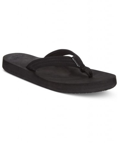 Women's Cushion Breeze Flip-Flops Black $18.80 Shoes