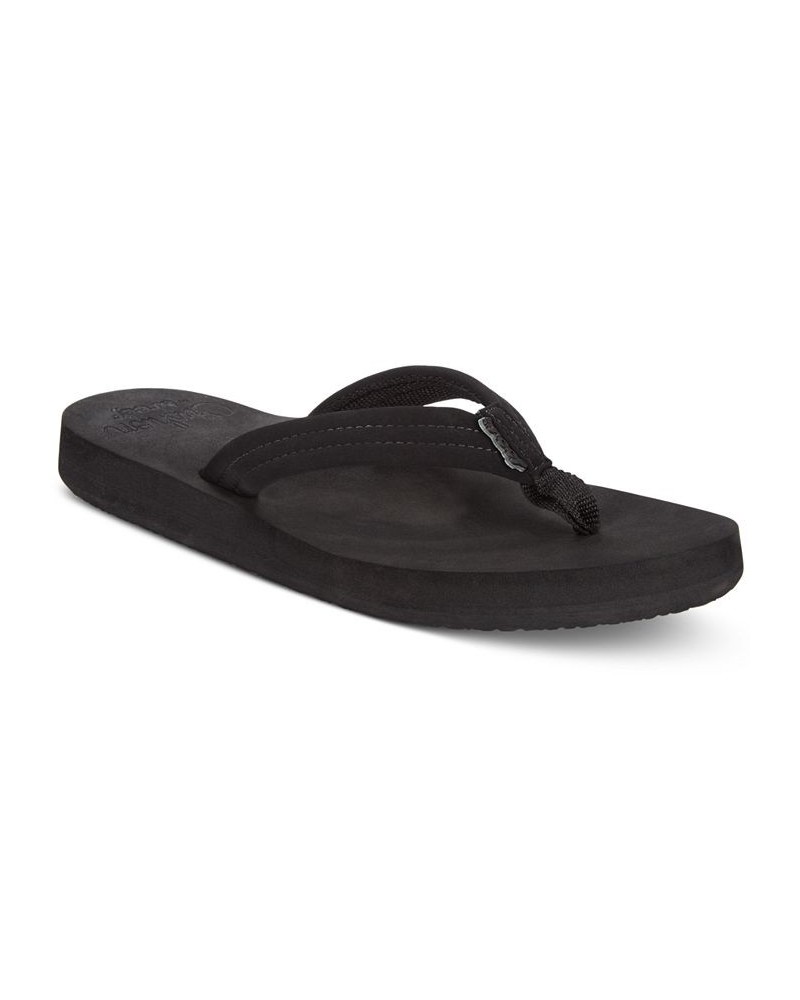 Women's Cushion Breeze Flip-Flops Black $18.80 Shoes