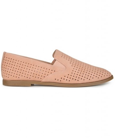 Women's Lucie Perforated Loafers Pink $42.30 Shoes