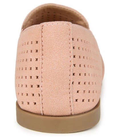 Women's Lucie Perforated Loafers Pink $42.30 Shoes