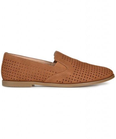 Women's Lucie Perforated Loafers Pink $42.30 Shoes