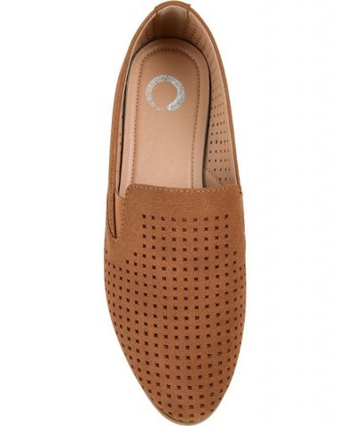 Women's Lucie Perforated Loafers Pink $42.30 Shoes