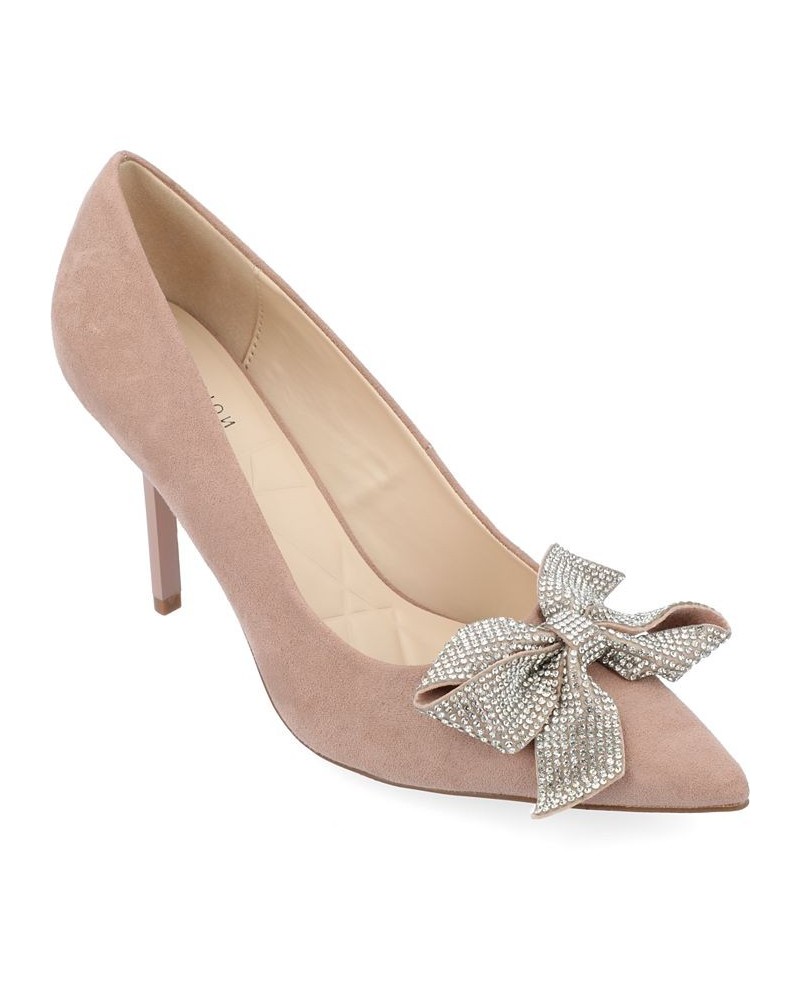 Women's Marcie Rhinestone Bow Pumps PD03 $46.20 Shoes