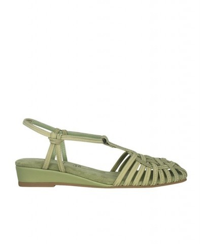 Women's Rivka Memory Foam Stretch Sandal Green $33.60 Shoes