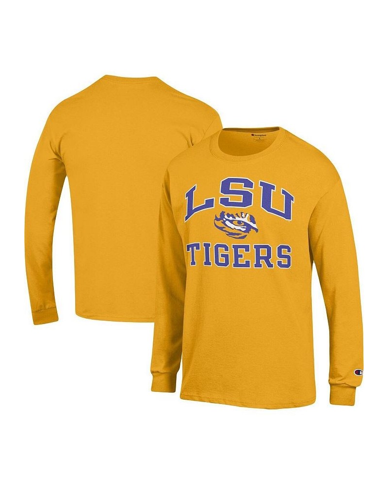 Men's Gold LSU Tigers High Motor Long Sleeve T-shirt $24.35 T-Shirts