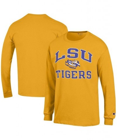 Men's Gold LSU Tigers High Motor Long Sleeve T-shirt $24.35 T-Shirts