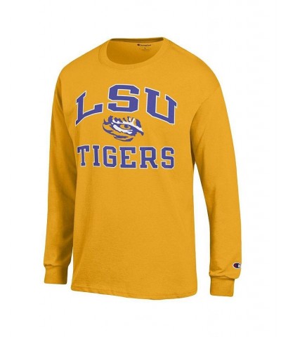 Men's Gold LSU Tigers High Motor Long Sleeve T-shirt $24.35 T-Shirts