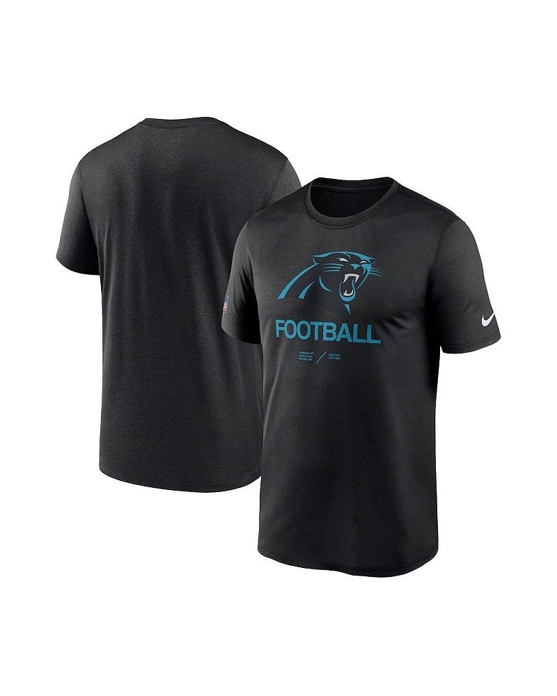 Men's Black Carolina Panthers Sideline Infograph Performance T-shirt $25.99 T-Shirts