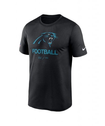 Men's Black Carolina Panthers Sideline Infograph Performance T-shirt $25.99 T-Shirts