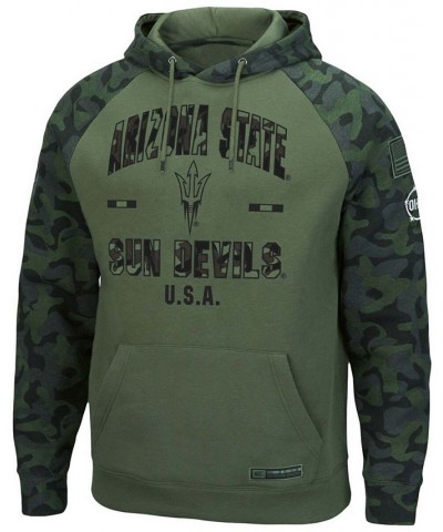 Men's Olive, Camo Arizona State Sun Devils OHT Military-Inspired Appreciation Raglan Pullover Hoodie $33.05 Sweatshirt