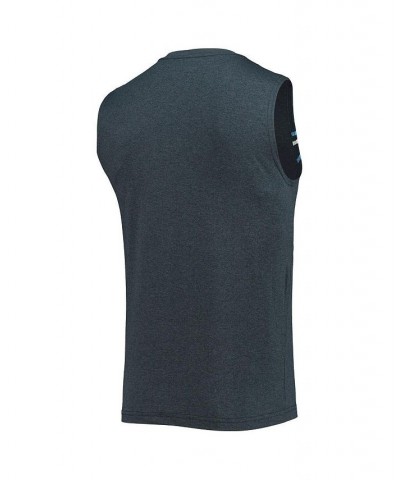 Men's Heathered Navy Tennessee Titans Brushed Sleeveless Tank Top $20.05 T-Shirts