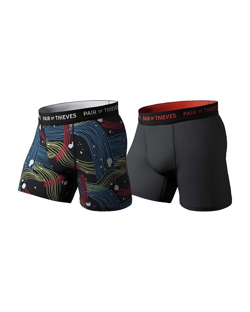 Men's SuperFit 2-Pk. Logo Waistband Boxer Briefs Multi $18.89 Underwear