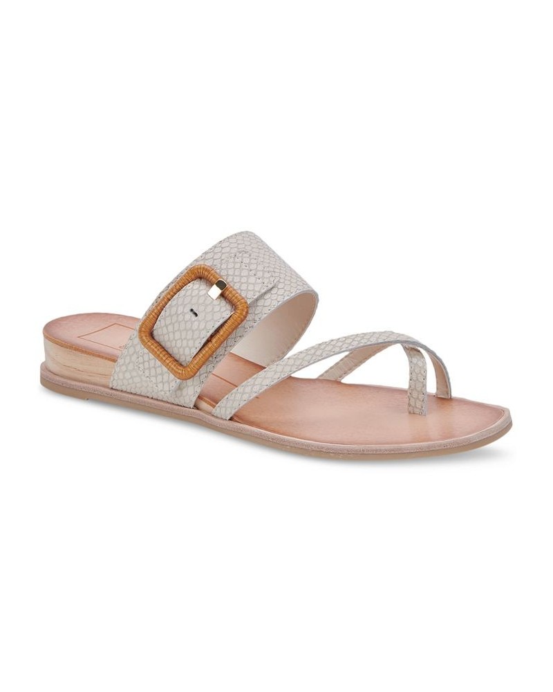 Women's Perris Slip-On Thong Demi-Wedge Sandals White $34.10 Shoes