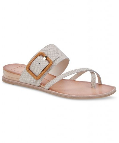 Women's Perris Slip-On Thong Demi-Wedge Sandals White $34.10 Shoes