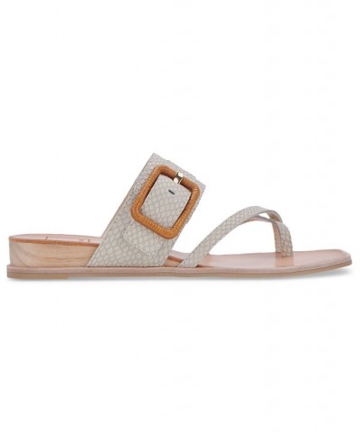 Women's Perris Slip-On Thong Demi-Wedge Sandals White $34.10 Shoes