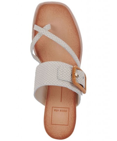 Women's Perris Slip-On Thong Demi-Wedge Sandals White $34.10 Shoes