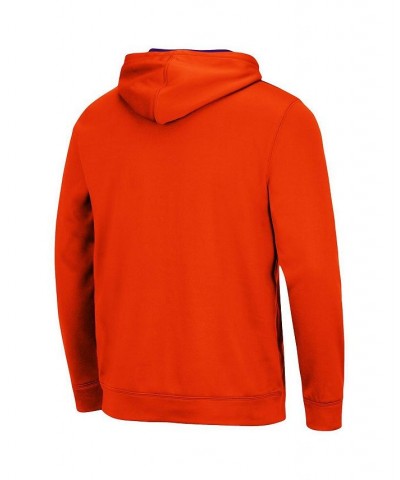 Men's Orange Clemson Tigers Slash Stack 2.0 Pullover Hoodie $35.09 Sweatshirt