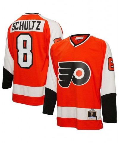 Men's Dave Schultz Orange Philadelphia Flyers 1974 Blue Line Player Jersey $69.30 Jersey