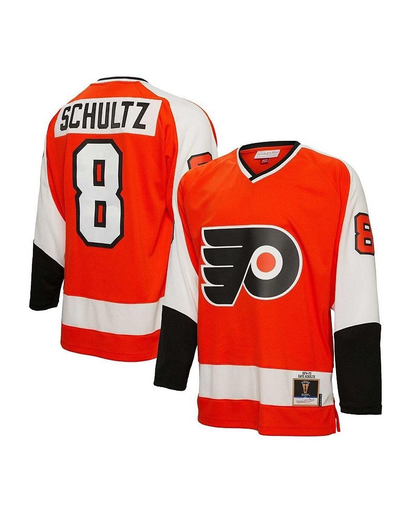 Men's Dave Schultz Orange Philadelphia Flyers 1974 Blue Line Player Jersey $69.30 Jersey