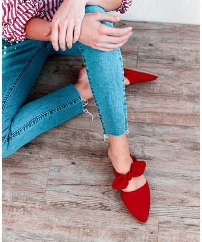 Women's Telulah Flats Red $43.19 Shoes