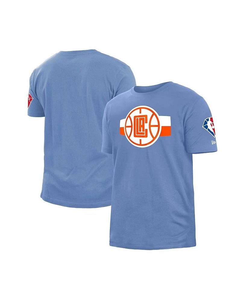 Men's Blue LA Clippers 2021/22 City Edition Brushed Jersey T-shirt $21.23 T-Shirts