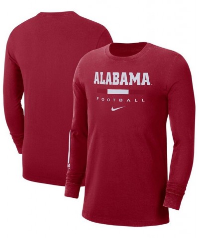 Men's Crimson Alabama Crimson Tide Word Long Sleeve T-shirt $19.43 T-Shirts