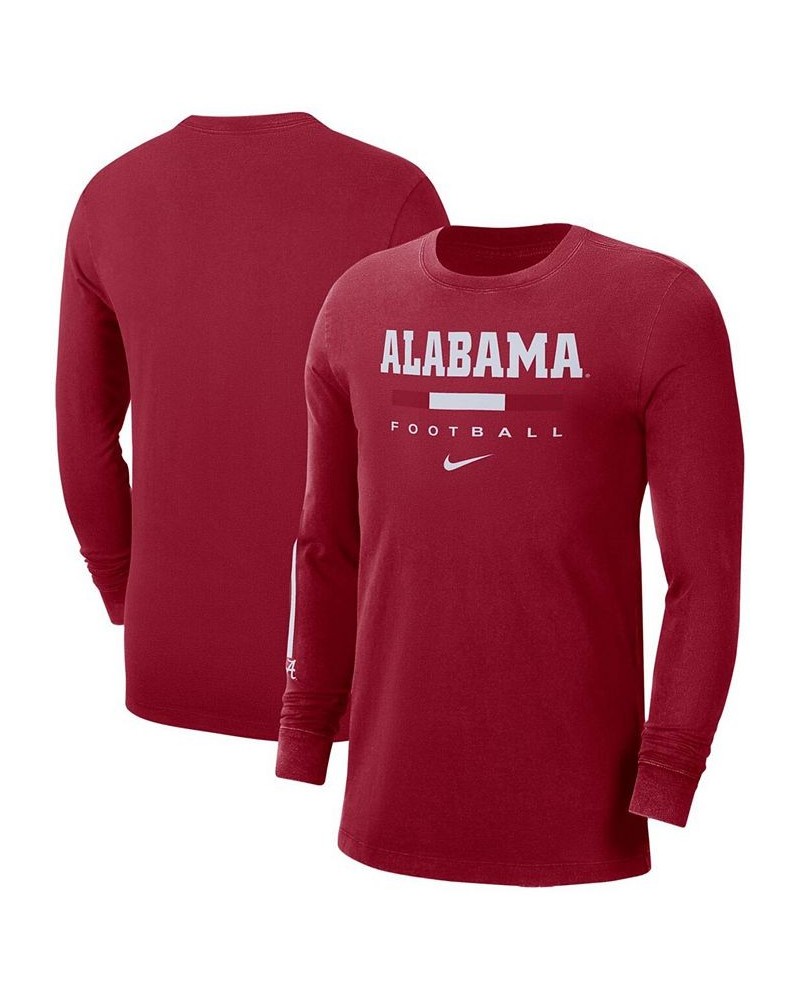 Men's Crimson Alabama Crimson Tide Word Long Sleeve T-shirt $19.43 T-Shirts