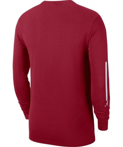 Men's Crimson Alabama Crimson Tide Word Long Sleeve T-shirt $19.43 T-Shirts