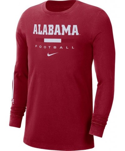 Men's Crimson Alabama Crimson Tide Word Long Sleeve T-shirt $19.43 T-Shirts