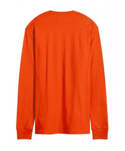 Men's Garfield Pumpkin Long Sleeve T-shirt Orange $19.74 T-Shirts