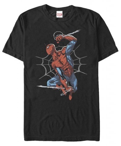 Men's Another Spiderman Short Sleeve Crew T-shirt Black $19.24 T-Shirts