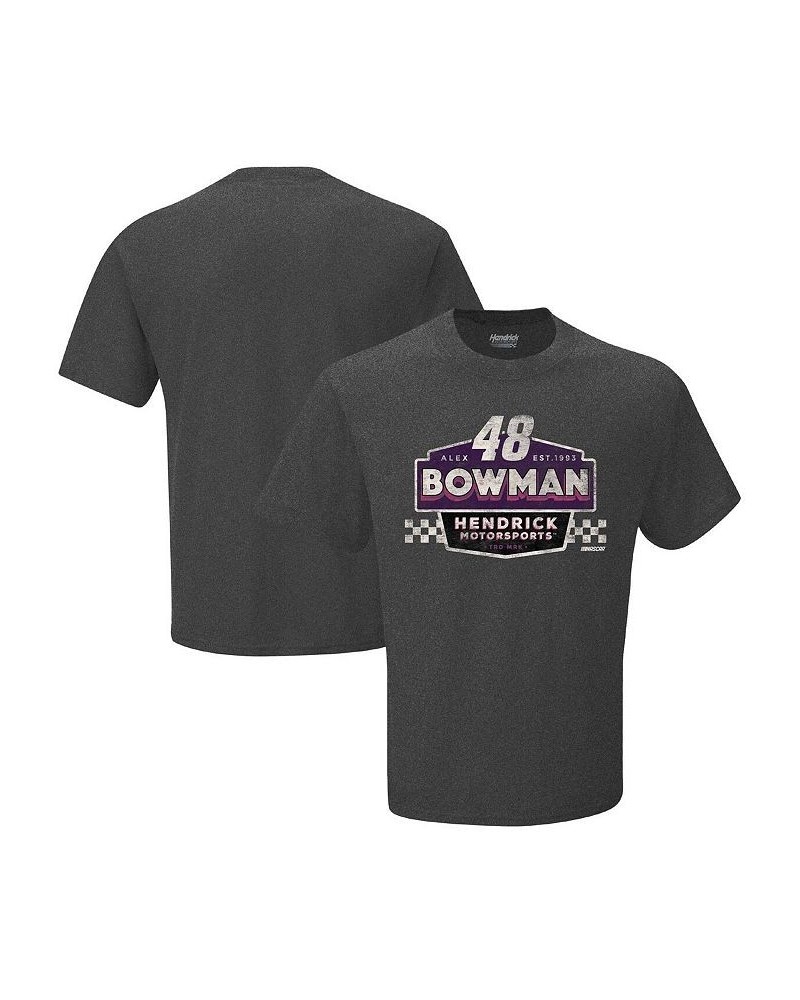 Men's Heather Charcoal Alex Bowman Vintage-Inspired Duel T-shirt $15.75 T-Shirts