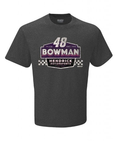 Men's Heather Charcoal Alex Bowman Vintage-Inspired Duel T-shirt $15.75 T-Shirts