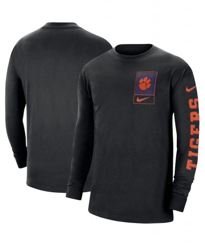 Men's Black Clemson Tigers Seasonal Max90 2-Hit Long Sleeve T-shirt $21.50 T-Shirts