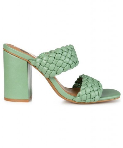 Women's Melissa Woven Sandals Green $45.89 Shoes